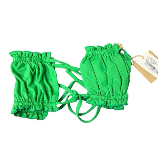 FP‎ x Toast Swim Signature Ruffle Bandeau Bikini Top in Fern Green Small NWT - Picture 6 of 9